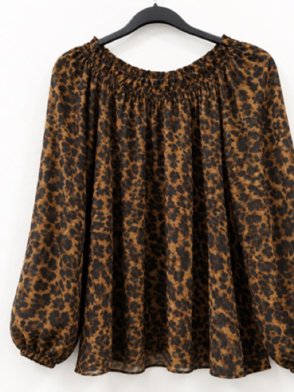 Talbots Leopard Print  Blouse - Brown & Black size M